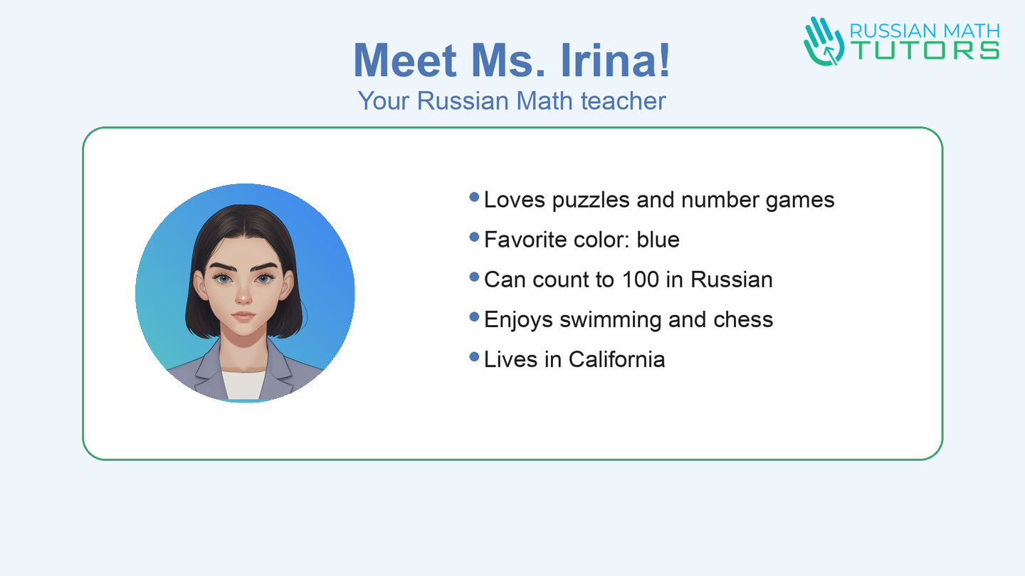 Meet Ms. Irina — your Russian Math AI teacher