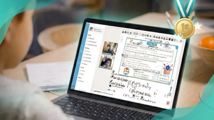 Live 1-on-1 video lesson with interactive whiteboard